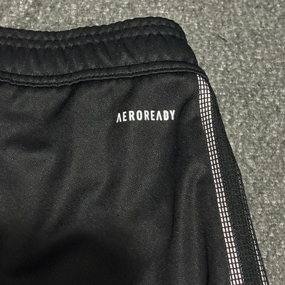 Women’s Black Adidas Tiro track pants with pink stripes. - Picture 3 of 7